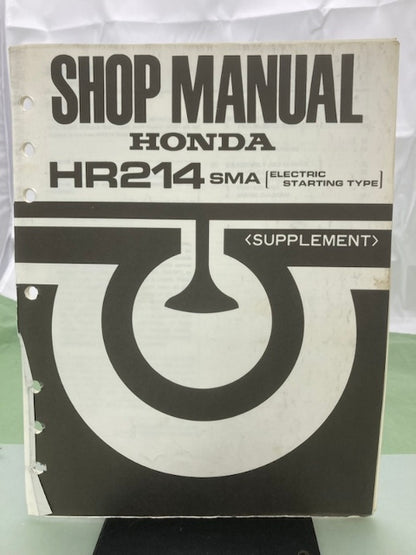 Honda HR214SMA Rotary Mower Shop Manual Supplement for 61VA300 1984 Genuine