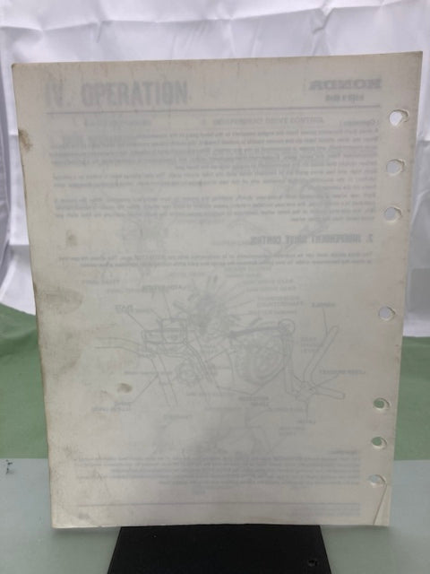 Honda HR194 SXA Rotary Mower Shop Manual Supplement for 61VA301 1986 Genuine