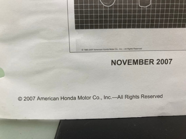 Honda 61ZA011A EL5000 EX5500 ES6500 Shop Manual Addendum #1 2007 Genuine