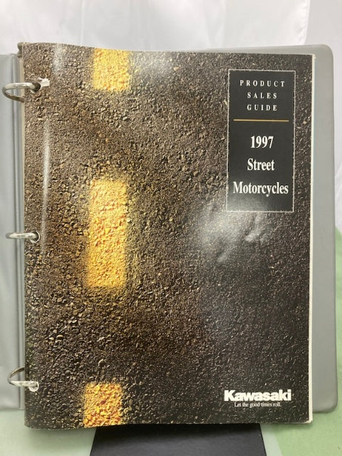 Kawasaki Product Sales Guides Binder 1997 w/ 5 Sales Guides Genuine