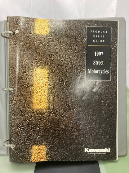 Kawasaki Product Sales Guides Binder 1997 w/ 5 Sales Guides Genuine