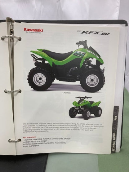 Kawasaki Product Sales Guide Binder w/ Spec Sheets 2012 Genuine