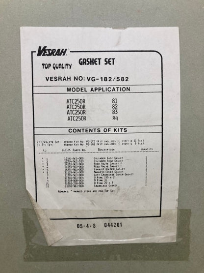 Vesrah VG-582 Top End Kit New Genuine