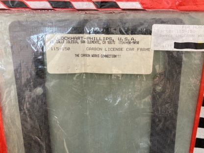 Lockhart Phillips 115-150 Carbon License Plate Frame New Genuine