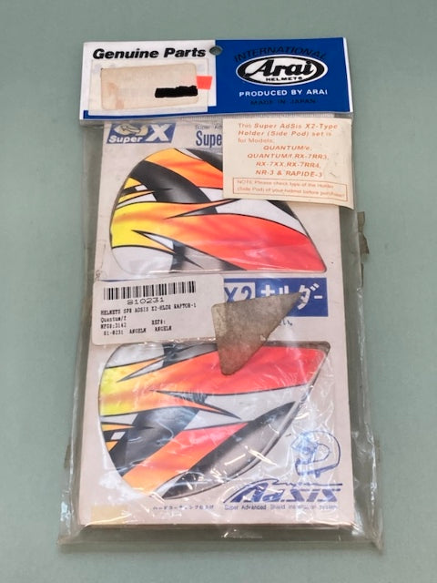 Arai 810231 Super Adsis X2 (SAX2) Shield Holder Set, Raptor-1 Graphic New Genuine