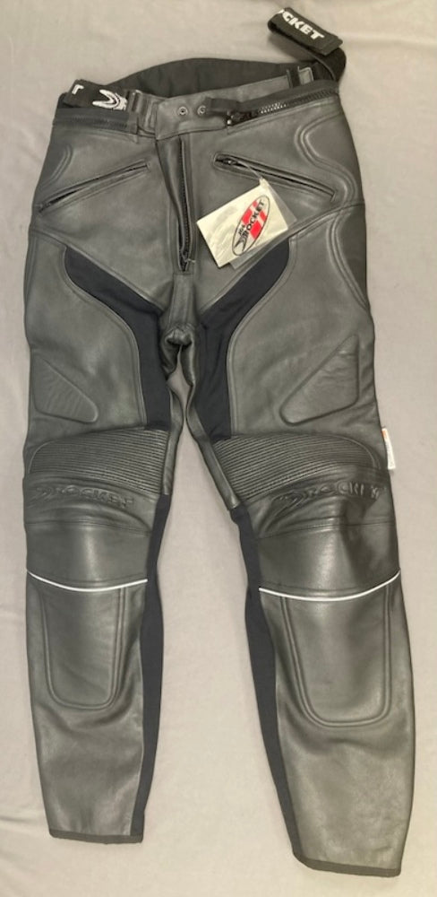 Joe Rocket "Rocket Girl" W's Leather M/C Riding Pants BLK Size 10 New Genuine