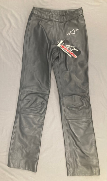 Alpinestars 313901 Stella Cat Vintage Leather Pants BLK Size 40 New Genuine
