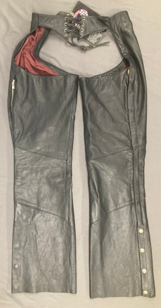 Power Trip Women's Leather Power Glide Chaps XS New Genuine