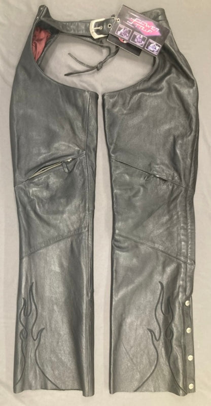 Power Trip Women's Leather Power Glide Chaps XS New Genuine