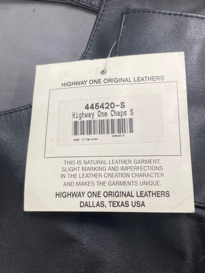 Highway One 445420-S Women's Leather Motorcycle Chaps BLK Small New Genuine