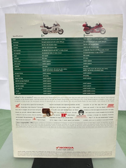 Honda Gold Wing Sales Brochure 1997 Genuine