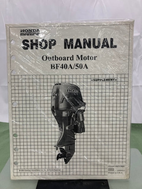 Honda 61ZV300X Outboard Motor BF40A BF50A Supplement Shop Manual '98 New Genuine