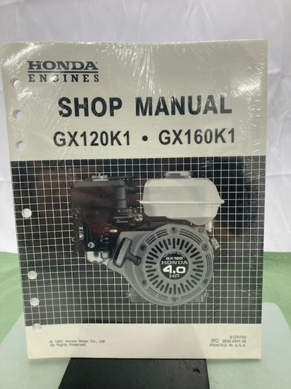 Honda 61ZH700 GX120K1 GX160K1 Shop Manual '91 New Genuine