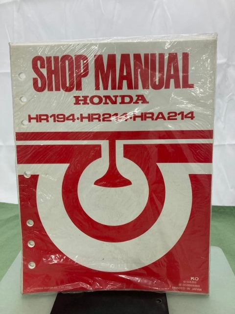 Honda 61VA302 HR194 HR214 HRA214 Shop Manual '86 New Genuine