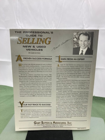 The Professional's Guide to Selling New & Used Vehicles Gart Sutton Complete Set