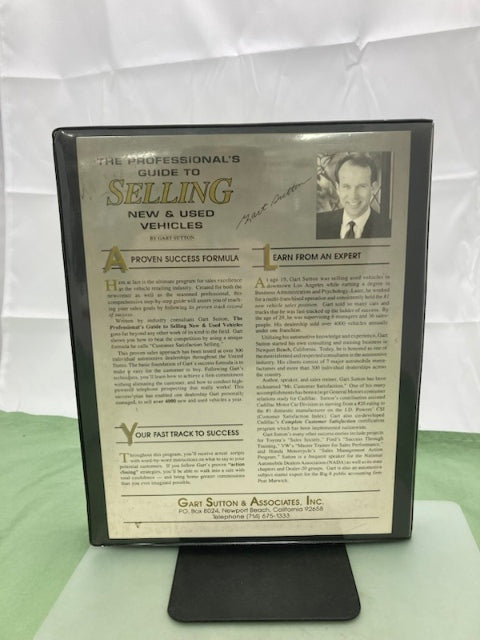 The Professional's Guide to Selling New & Used Vehicles Gart Sutton Complete Set