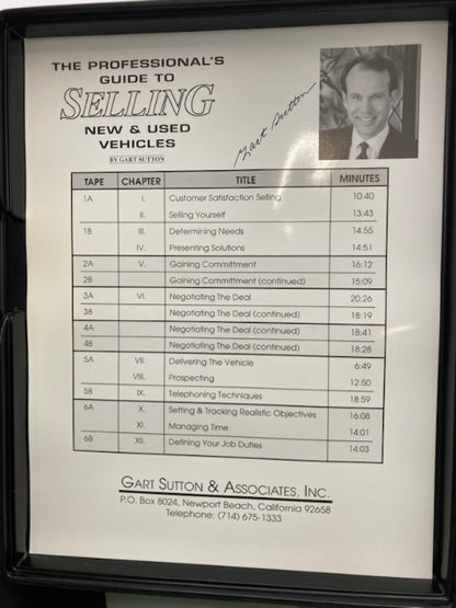 The Professional's Guide to Selling New & Used Vehicles Gart Sutton Complete Set