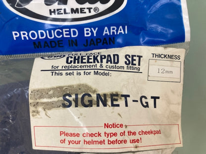 Arai 2301 Full Face Cheek Pad Set New Genuine