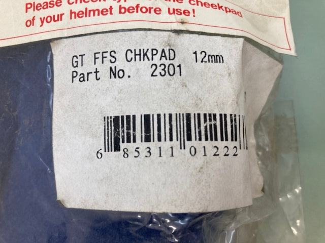 Arai 2301 Full Face Cheek Pad Set New Genuine