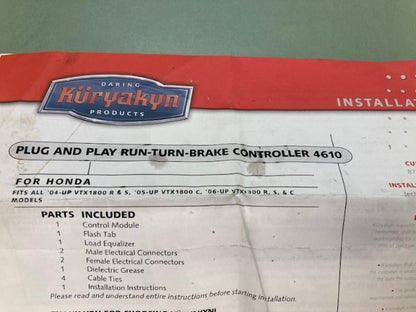 Kuryakyn 4610 Plug And Play Run-Turn-Brake Controller New Genuine