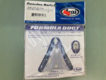 Arai 2910 Formula Duct Set Clear New Genuine