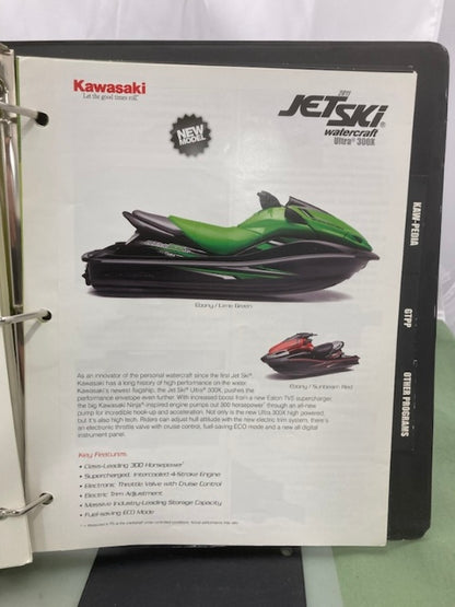 Kawasaki Product Sales Guide Binder w/ Spec Sheets 2011 Genuine