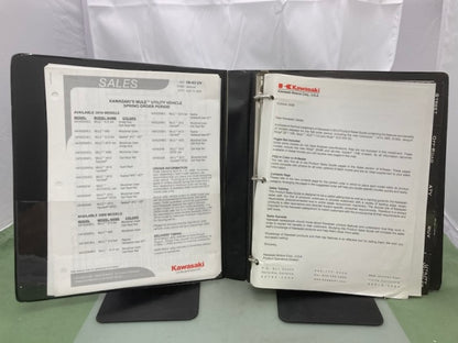 Kawasaki Product Sales Guide Binder w/ Spec Sheets 2010 Genuine