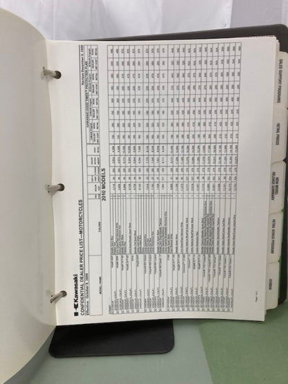 Kawasaki Product Introduction Sales Binder 2010 Genuine