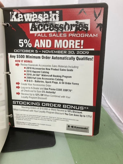 Kawasaki Product Introduction Sales Binder 2010 Genuine