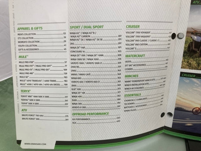 Kawasaki K921FL-ACC Genuine Accessories & Apparel Catalog 2021 Genuine