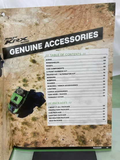 Kawasaki K920KR-ACC Teryx KRX 1000 Accessories Catalog Genuine