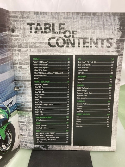 Kawasaki K916FL-ACC Genuine Accessories Catalog 2016 Genuine