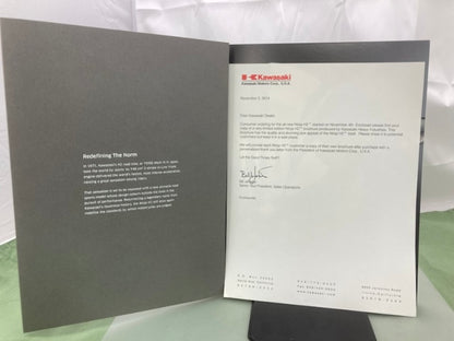Kawasaki 99948-1316 Ninja H2 Sales Booklet & Specifications Sheet 2014 Genuine