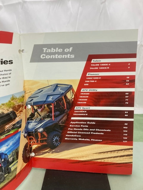 Honda Talon Pioneer ATV Accessories Catalog 2020 Genuine