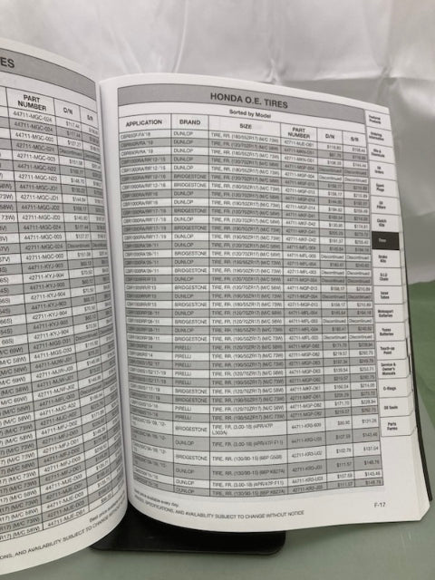 Honda 00X19-HMC-B01 Fast-Moving Service Parts Catalog 2019 Genuine
