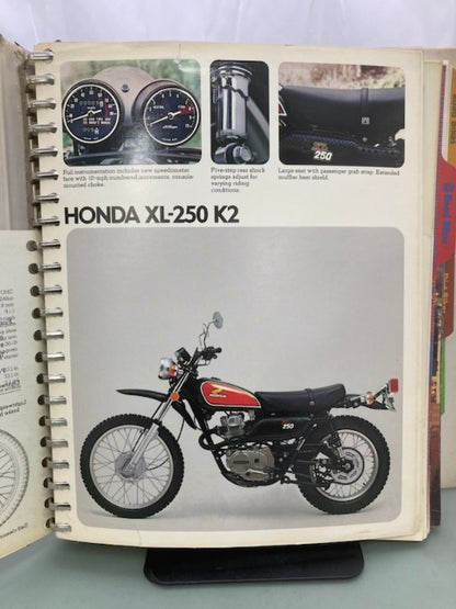 Honda Motorcycle Sales Binder with Spec Sheets 1976 Genuine