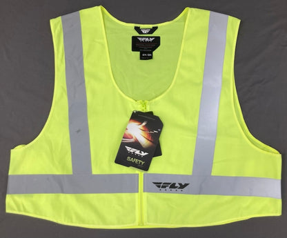 Fly 478-60222X-3X Motorcycle Safety Vest HI-VIZ Yellow 2X-3X New Genuine