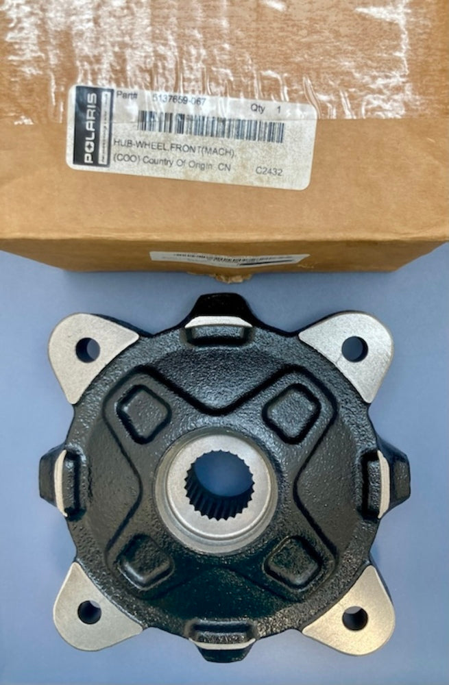 Polaris 5137659-067 Front Wheel Hub (Medium Gloss Black) New Genuine