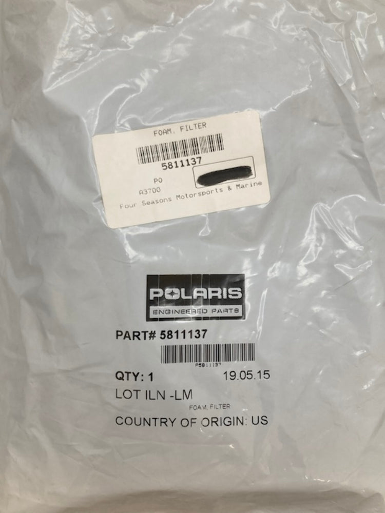 Polaris 5811137 Foam Filter New Genuine