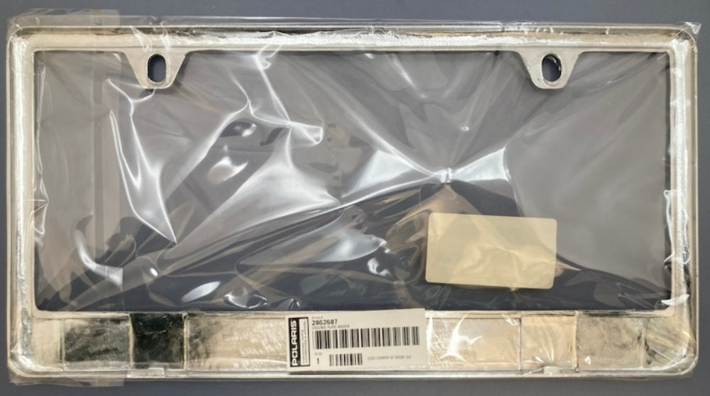 Polaris 2862687 Branded Black License Plate Holder New Genuine