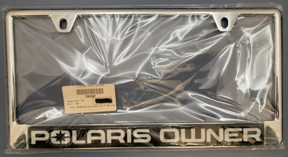 Polaris 2862687 Branded Black License Plate Holder New Genuine
