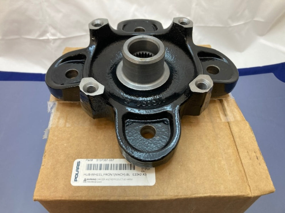 Polaris 5137387-067 Front Wheel Hub (Medium Gloss Black) New Genuine