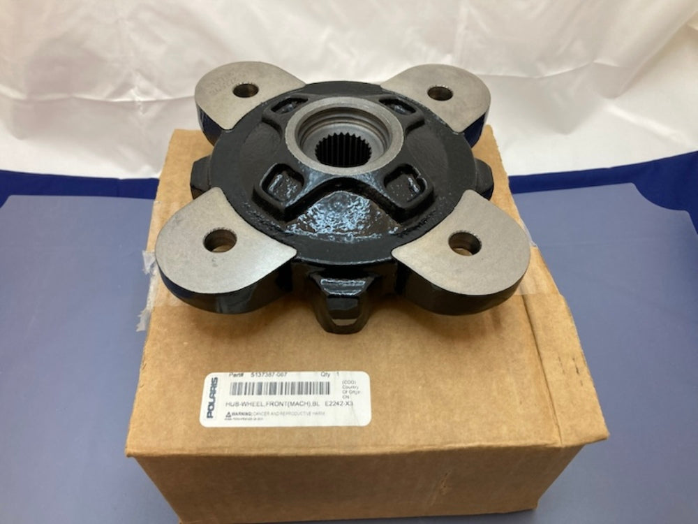 Polaris 5137387-067 Front Wheel Hub (Medium Gloss Black) New Genuine