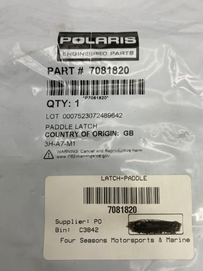 Polaris 7081820 Tailgate Paddle Latch New Genuine