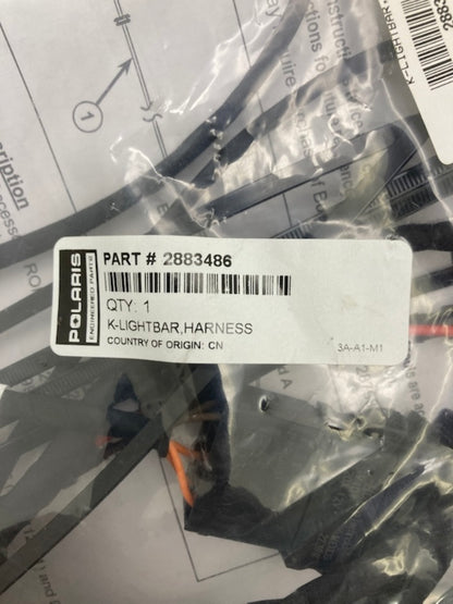 Polaris 2883486 LED Light Bar Wiring Harness New Genuine