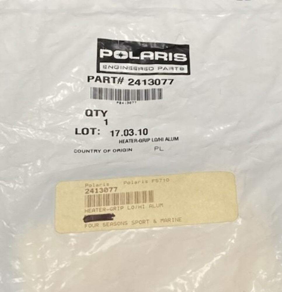 Polaris 2413077 GRIP HEATER, LO/HI, ALUM New Genuine