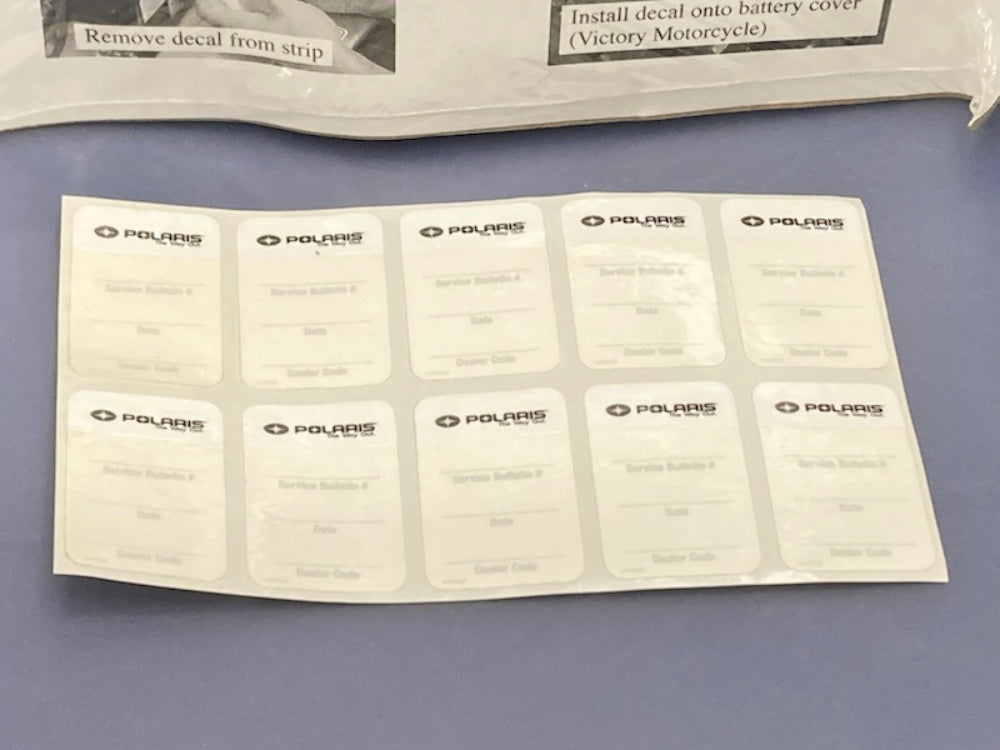 Qty 98 Polaris 7170107 Decal-Svc Bull.Completion Kit Incomplete Kit New Genuine