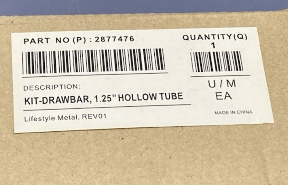 Polaris 2877476 Kit, Drawbar, 1.25" Hollow Tube New Genuine