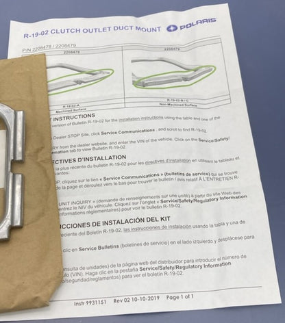 Polaris 2208479 R-19-02-B Bulletin K New Genuine