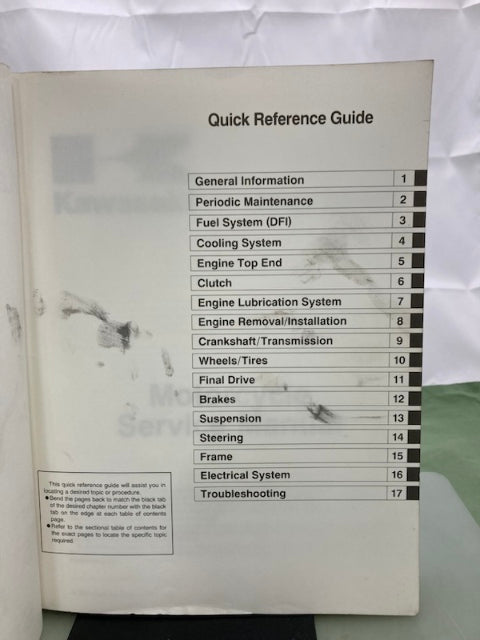 Kawasaki 99924-1278-01 Ninja ZX-12R Service Manual '02 Genuine